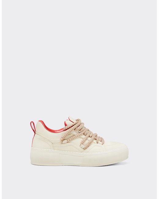Ferrari White X Charles Leclerc Low-Top Nubuck Trainers for men