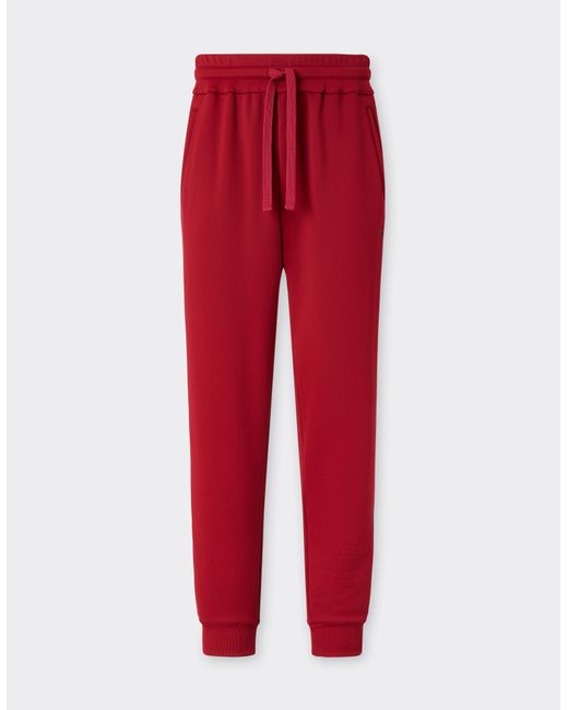 Ferrari Red Technical Jersey Fleece Pants for men