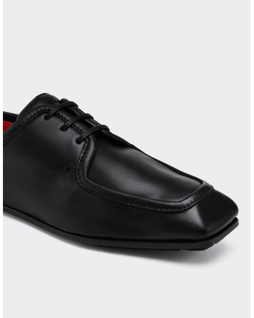 Ferrari White Leather Derby Shoe for men
