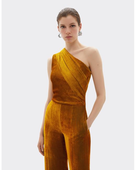 Ferrari Multicolor Shiny Corduroy Jumpsuit