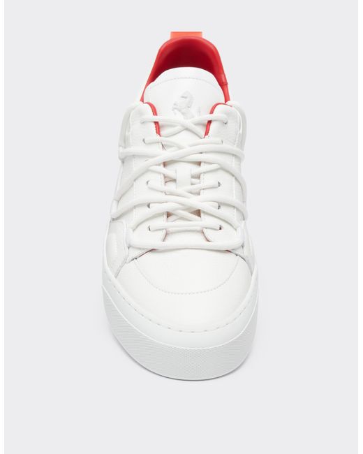 Ferrari White Leather Trainers for men