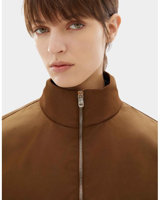 Ferrari Brown Recycled Gabardine Blouson With Water-Repellent Finish