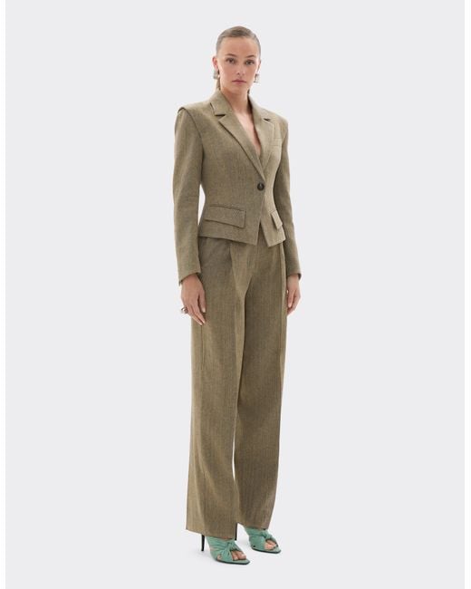 Ferrari Natural Linen And Cotton Twill Trousers