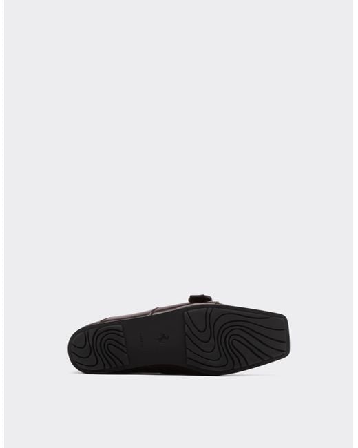 Ferrari White Brushed Leather Loafers for men