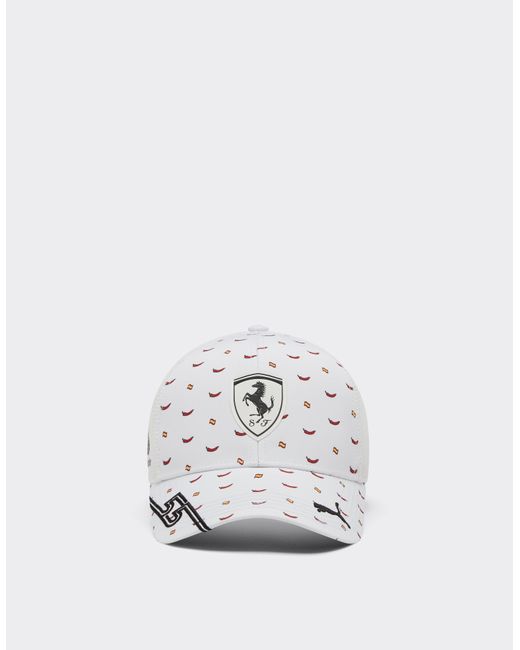 Ferrari White Sainz Puma Junior Cap For Scuderia