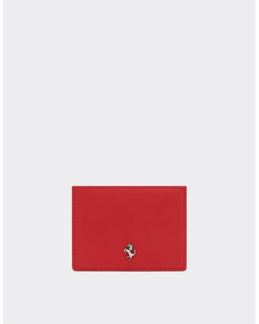 Ferrari Red Second Life Leather Card Holder