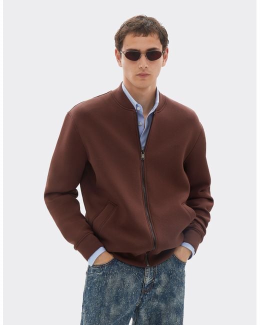 Ferrari Brown Bomber Sweatshirt for men