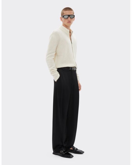 Ferrari White Cashmere And Merino Wool Zipped Cardigan for men