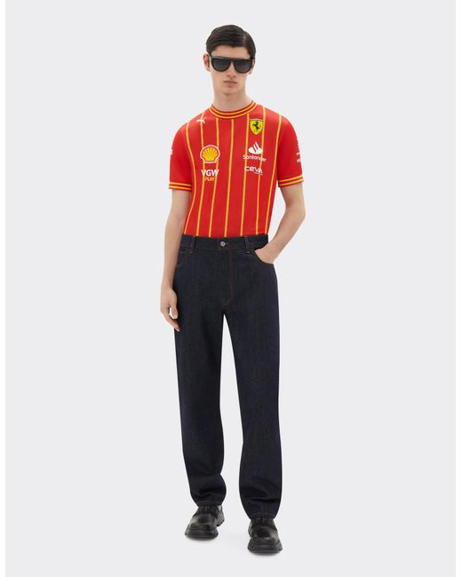 Ferrari Red Sainz Puma Football Shirt For Scuderia for men