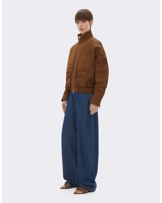 Ferrari Brown Recycled Gabardine Blouson With Water-Repellent Finish