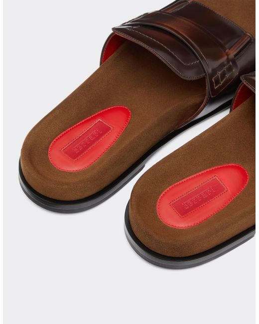 Ferrari White Slide Loafers for men