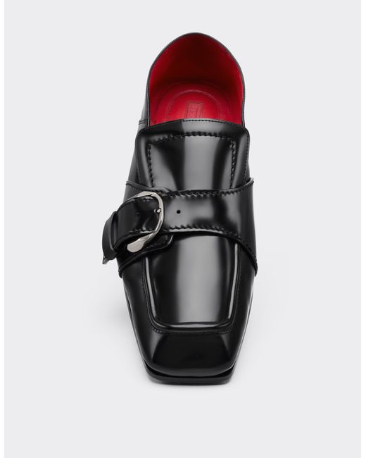 Ferrari White Brushed Leather Loafers for men