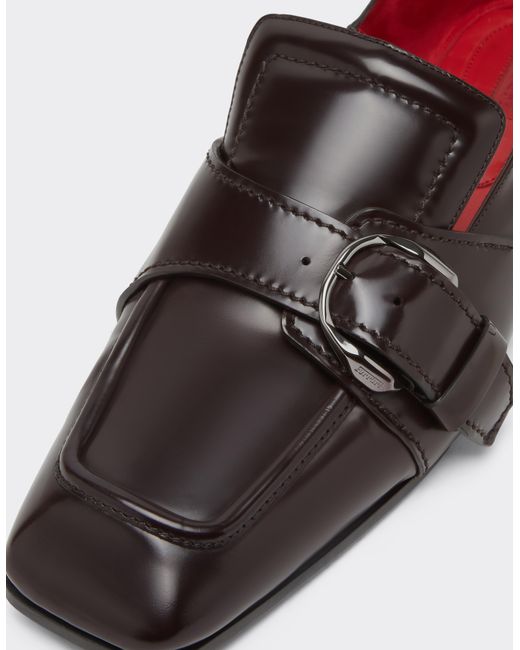 Ferrari White Brushed Leather Loafers for men
