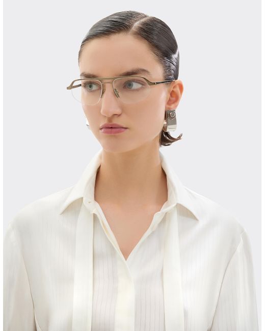Ferrari White Satin Shirt With Micro-Stripe Pattern