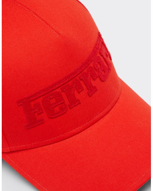 Ferrari Baseball Cap With Embroidered Logo