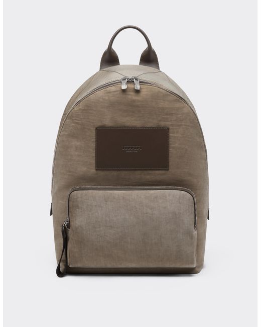 Ferrari Natural Nylon And Leather Backpack for men