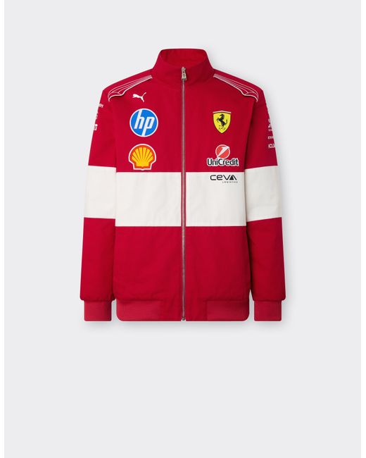 Ferrari Red Puma For Scuderia Hp 2025 Team Jacket for men