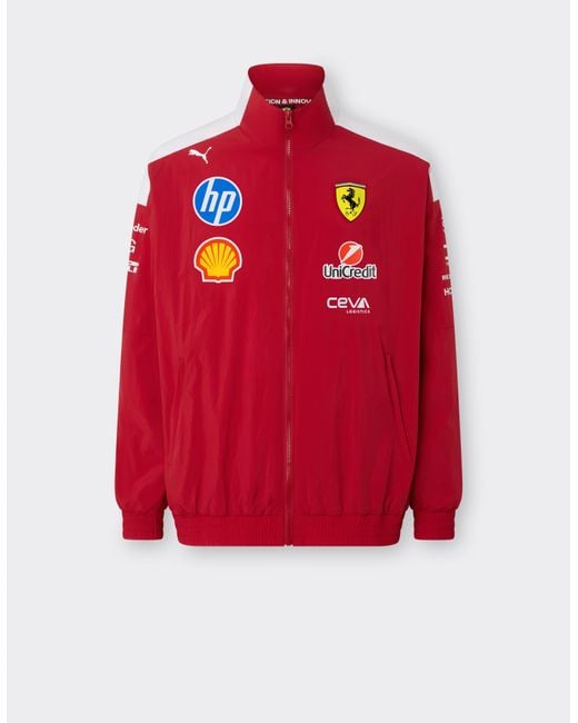 Ferrari Red Puma For Scuderia Hp 2025 T7 Drivers Jacket for men