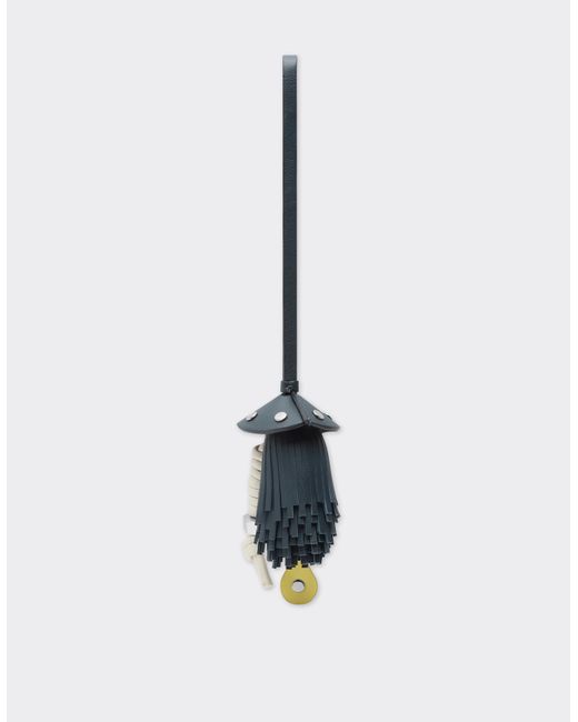Ferrari White Nappa Leather Charm With Scooby And Fringes