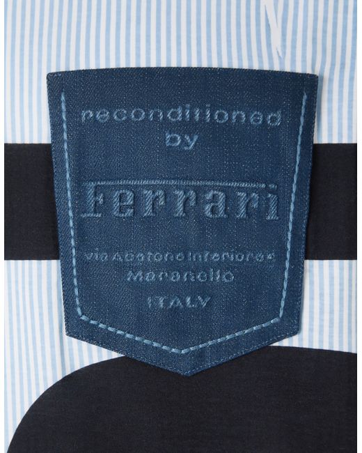 Ferrari Blue Reconditioned By T-Shirt With Logo