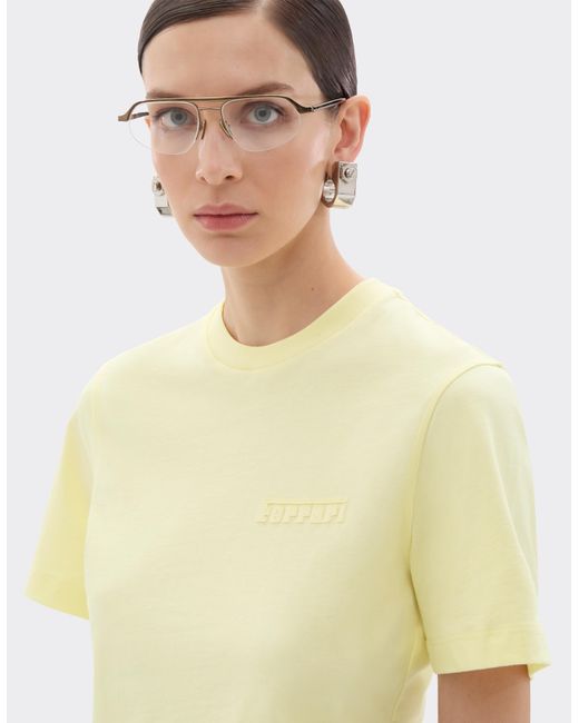 Ferrari White Crop Cotton T-Shirt