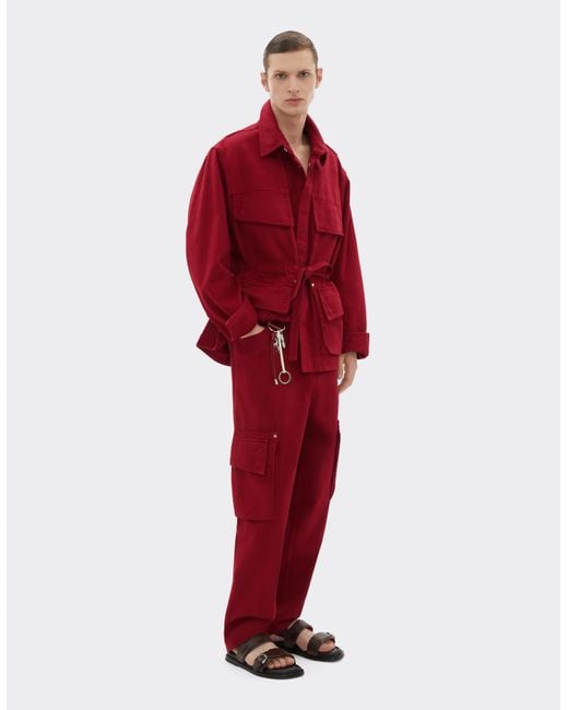 Ferrari Red Denim Jacket for men