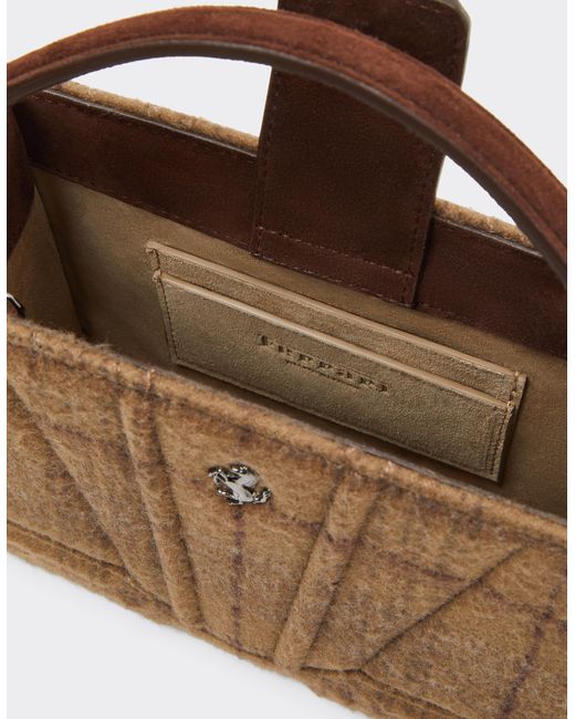 Ferrari Brown Gt Micro Tote Bag