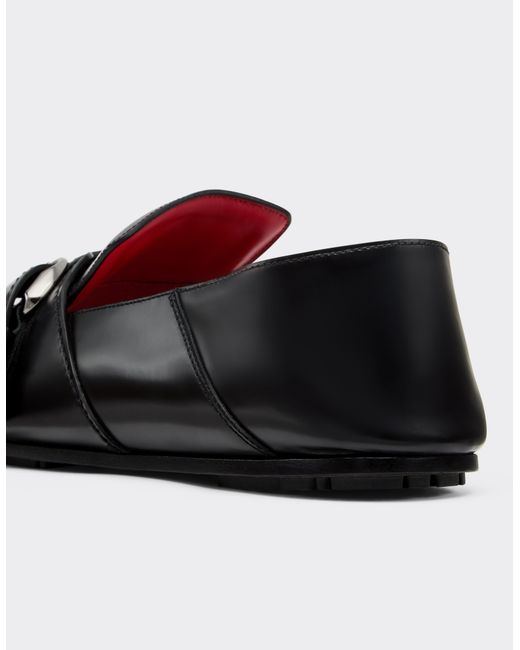 Ferrari White Brushed Leather Loafers for men