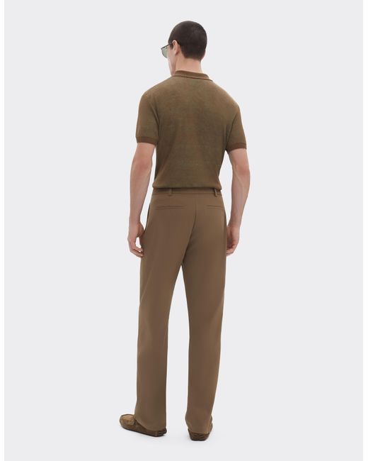 Ferrari Brown Technical Cotton Chino Trousers for men