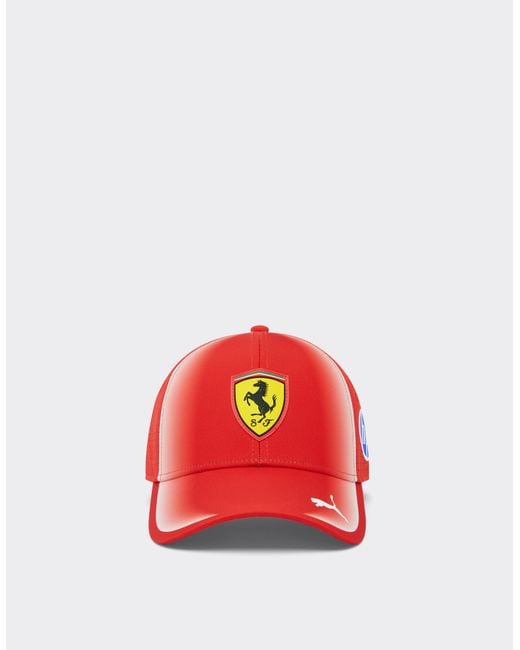 Ferrari Red Baseball Cap Team Junior Replica 2026 Puma For Scuderia Hp