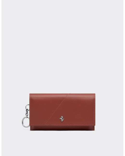 Ferrari Multicolor Smooth Leather Glasses Case for men