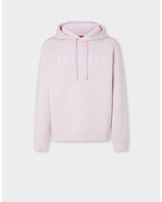 Felpa Con Cappuccio di Ferrari in Pink da Uomo