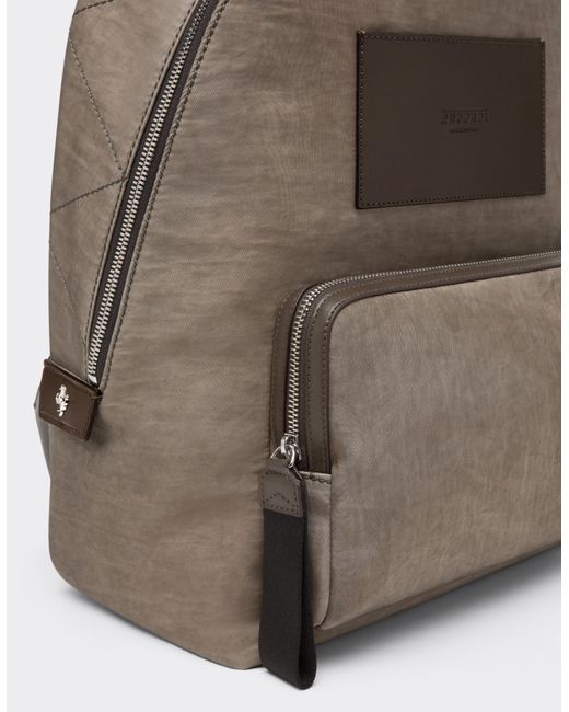 Ferrari Natural Nylon And Leather Backpack for men