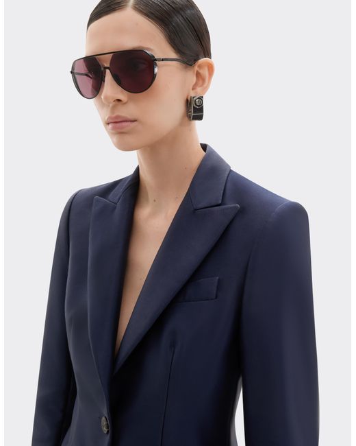 Ferrari Blue Technical Gabardine Blazer