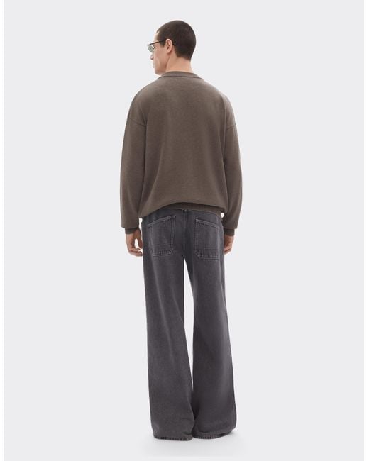 Ferrari Brown Cotton And Silk Sweater With Logo for men