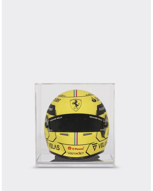 Mini-casque Charles Leclerc Giallo Modena Special Edition À L'échelle 1/2 Ferrari en coloris Yellow