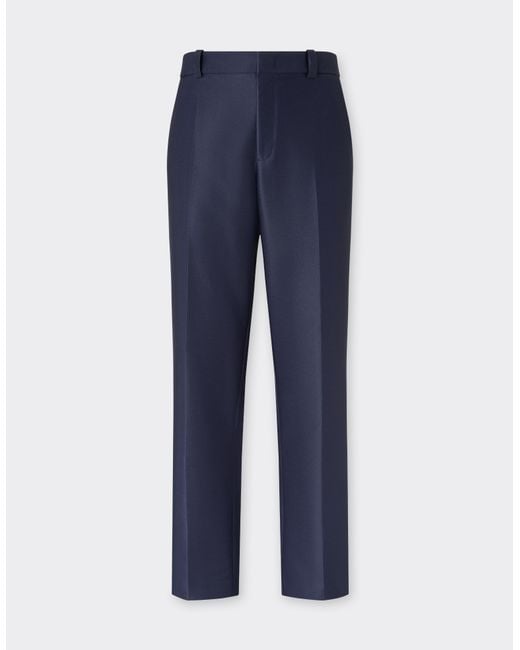 Ferrari Blue Technical Gabardine Trousers for men