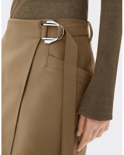 Ferrari Natural Technical Cotton Skirt