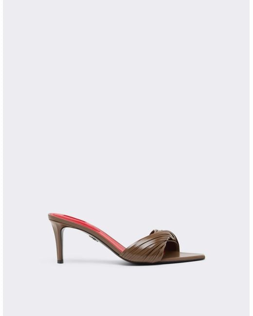 Ferrari Multicolor Leather Mules With Carved Fringes