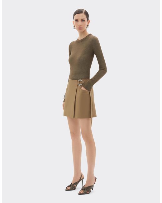 Ferrari Natural Technical Cotton Skirt