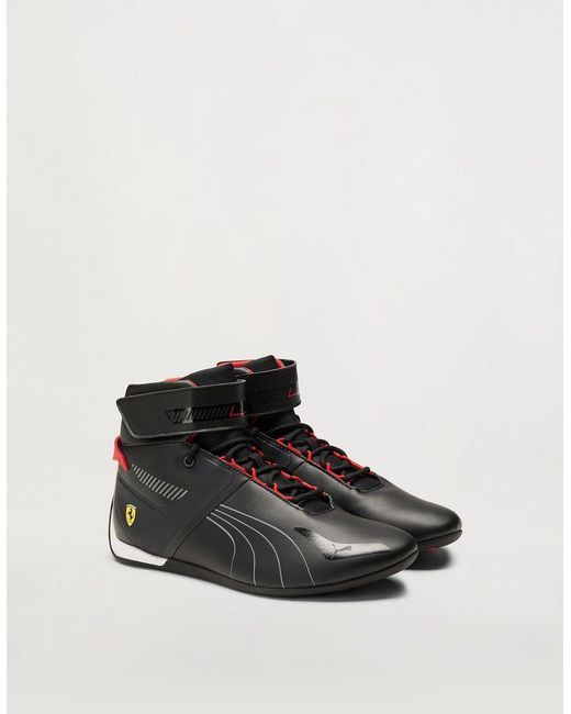Ferrari Puma X Aero Black Cat Mid Cut Sneakers | Lyst