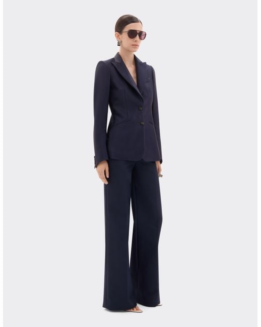 Ferrari Blue Technical Gabardine Blazer