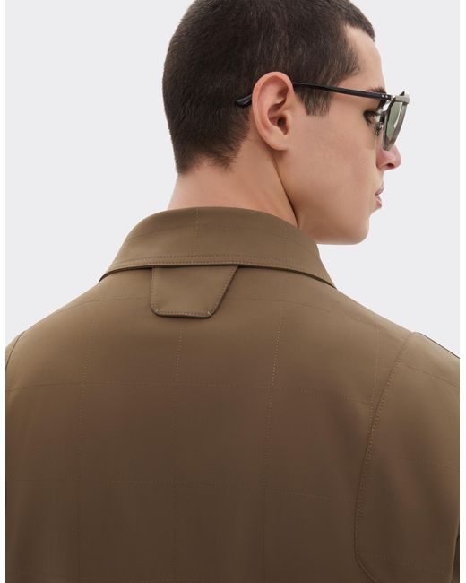 Ferrari Brown Technical Cotton Caban for men