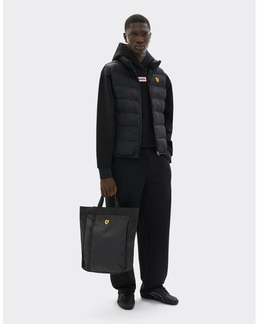 Ferrari Black Tote Backpack With Scudetto