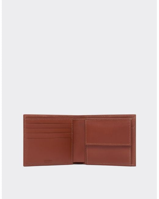 Ferrari White Smooth Leather Bifold Wallet for men