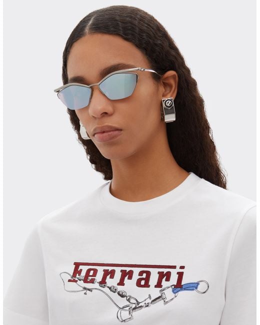 Ferrari White Sunglasses