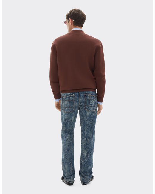 Ferrari Brown Bomber Sweatshirt for men
