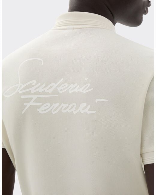 Ferrari White Scuderia Miami 2026 Polo Shirt for men