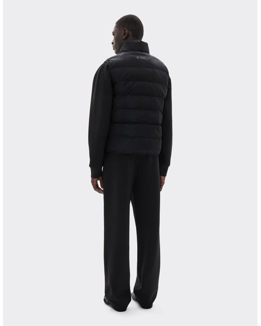 Ferrari Black Quilted Nylon Vest With Scudetto for men