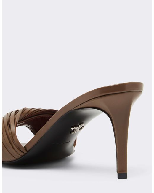 Ferrari Multicolor Leather Mules With Carved Fringes